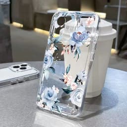 Flower Shockproof Phone Case For iPhone 11 12 13 15 14 16 Pro Max 16E XR X XSmax 7 8 Plus SE Fundas Shockproof Transparent Cover