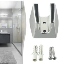 Adjustable Bathroom Shower Handset Holder Head Chrome Wall Mount Shower Mounting Brackets Silver Bathroom Accessories