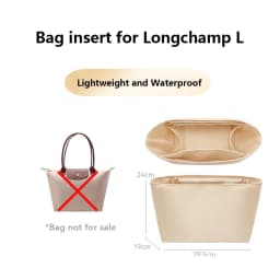 Bag Organizer Insert For The Longchamp Inner Liner Mini Pouch Handbag Inner Orderly Neat Nylon Support Bag Insert Accessories