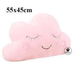 Shy Sky Plush Throw Pillow Stuffed Cloud Moon Star Water Drop Soft Cushion Pink White Grey Colorful Back Support Plushie Decor