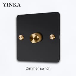 YINKA Stainless Steel Light Switch with Copper Toggle, Durable Modern Metal Wall Switch for Home, Single/Double/Triple Options