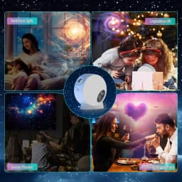 Galaxy Projector 13 Film Discs 4K HD Star Projector Bedroom Night Light for Kids Home Planetarium Projector with Clock Display