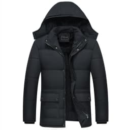 Men New Winter Fleece Lined Warm Winter Parkas Men Thickened Comfortable Warm Parkas Men Soft Durable Jackets Men Winter Parkas