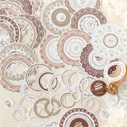 20 pcs Lace Frame Sticker Pack Diary Album hand made Collage Decorative Scrapbook material Journal Creative Stationery Supplies