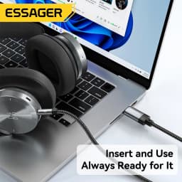 Essager Type C/USB-A/Lightning To 3.5mm Jack AUX Cable Audio Adapter for Phone Headphones Car HIFI Stereo Sound Audio Connector