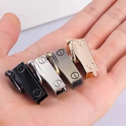 2pcs Metal Side Clip Bag Buckle Bag Connector Clip Purse Hardware Suspension Connector Buckle Detachable with D Ring