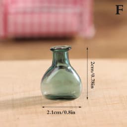 24 Styles 1/12 Miniature Dollhouse Glass Vase Mini Flower Vase for Doll House Decoration Accessories