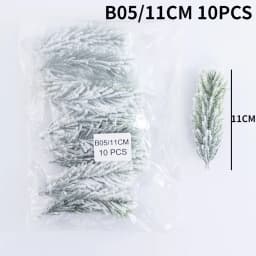 10/20Pcs Mini Artificial Pine branches DIY artificial fir branch Decoration Gift Candy New Year Christmas Decoration 2022