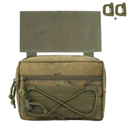 Camouflage Utility Pouch Multi‑compartment Organizer Bag for Backpack Vest Attachment Outdoor Storage Waist Accessories Bag