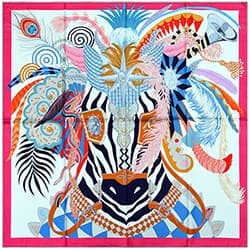 Pink Decorative Silk Scarf 90*90 Silk Satin Wrap Scarf Screen Printing Process Hand-Crimped Edges "M90F275-2"