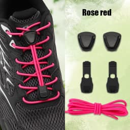 Triangle Lock No-Tie Shoelaces, Elastic Lazy Laces Buckle Set, Durable Replacement Strings for Sneakers & Outdoor Shoes 1 Pair