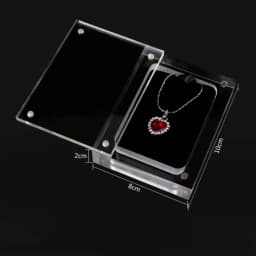 Small Size Jewelry Display Box Lockable Acrylic Magnetic Gemstone Casket High-Quality Necklace Storage For Gift Box New 2024