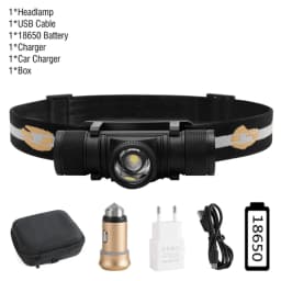 BORUiT D20 Zoom LED Headlamp 1000LM Powerful Type-C Rechargesble Headlight Waterproof Head Torch Camping Fishing Lantern