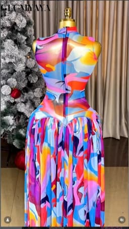 CM.YAYA Women's Tie Dye Printed Mesh See Though A-line Maxi Dress 2026 Street Education Party Cocktail Night Out Long Dresses