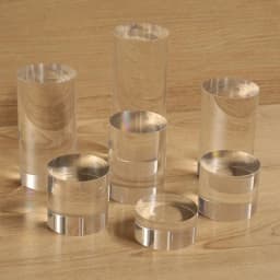 Clear Acrylic Column Sheet Stamping Block for Jewelry Packaging & Display Cosmetics Stand Photography Props Rings Holder Riser