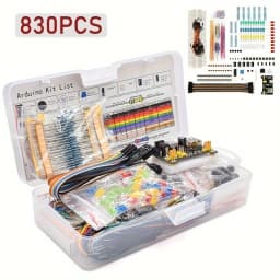 Electronic Components Electrolytic Capacitor Resistor led 830 Hole Breadboard Kit Tool MB-102 for UNO R Component Pack Beginner