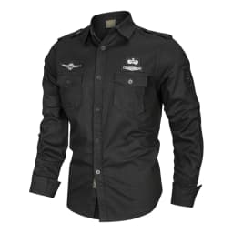 Spring Autumn Men Long Sleeve Cargo Polo Shirt Men Casual Fashion Cotton Shirt Men Tactic Military Embroidery Tops Plus Size 6XL