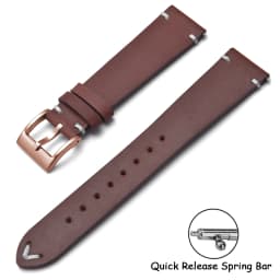 Quick Release Crazy Horse Leather Watch Band 18mm 20mm 22mm Brown Leather Watch Bracelet Men Women for Seiko Omega Huawei Belt