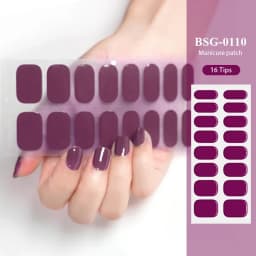 16/20/22Tips Semi-Cured Gel Nail Patch Adhesive Sliders Long Lasting Full Gel Nail Stickers DIY Manicure Harden In UV Lamp Need