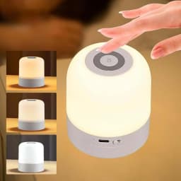 1pcPortable Baby Night Light,3 Colours Egg Light for Nursery,Rechargeable Night Light for Kids,Small Cordless Table&Bedside Lamp