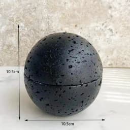 Beige Travertine Sphere Mubkhar Incense Burner Home Decoration Natural Marble Stone Religious Round Ornament Incense Burner