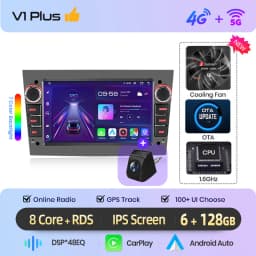 Junsun 7" Android Car Radio For Opel Astra H G J Zafira B Corsa C D Antara Vectra Vivaro Wireless CarPlay Android Auto GPS Navigation Multimedia Player IPS Touch Screen WiFi 4G DSP RDS Bluetooth FM AM SWC DAB Autoradio Stereo Head Unit 2DIN
