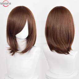 40cm Medium Basic Anime Cosplay Wig Bang Blond Black White Red Pink Green Brown Gold Blue Heat Resistant Synthetic Hair Wigs
