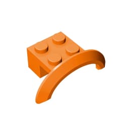 Gobricks 10Pcs MOC Parts 98282 28579 Wheel Arch Mudguard 4 x 2 1/2 x 1 Compatible Bricks Assmble Building Blocks Particle Toy