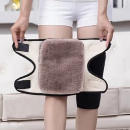 Thickened Fleece Knee Pads Winter Adjustable Compression Siing Kneepad Knee Thermal Elastic Hiking Cycling Riding Knee Protector