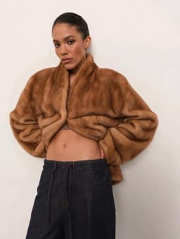 Laur 2026 Luxury Mink Fur Coat Women Oversized V Neck Long Sleeve Warm Real Fur Winter Outerwear Daily