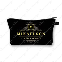 The Vampire Diaries Cosmetic Case DAMON Women Makeup Bag TVD Lipstick Storage Bags Harajuku Zipper Pouch Cute Toiletry Bags