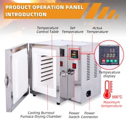 800℃ Jewelry Casting Burnout Furnace with PID Temperature Control 1500w Plaster Mold Metal Melting Casting Oven Machine