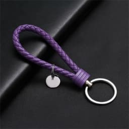 PU Leather Braided Woven Rope Wristlet Keychain Strap For Men Women Quality DIY Key Chains Bag Car Key Ring Jewelry Accessories