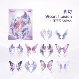 20 pcs Angel Wings PET Stickers pack Junk Journal Decor DIY Scrapbooking Album Planner School accessories Stationery Stickers