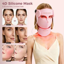 Portable Silicone LED Face Mask 8 Colors LED Red Light Near Infrared Therapy Facial Mask Repair Skin Wireless Use at Home