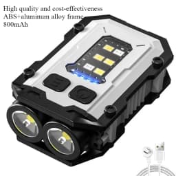 BALDR G111 Super Bright Pocket Torch Light LED Multifunctional Linterna Magnetic COB EDC Mini Keychain Flashlight Rechargeable