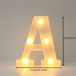 1pc 16cm/6.3inch Battery Powered Letter Lights Neon Sign Indoor Decorative Lamp For Home Bedroom Holiday Birthday Party Decor