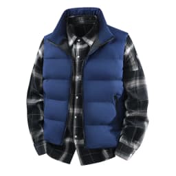 Lightweight Vest Jacket Men Autumn Winter Light Luxury Thick Warm Windproof Sleeveless Coat Man Casual Stand Collar Padded Vests