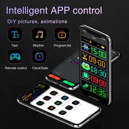 Scrolling Bright Advertising LED Sign with Bluetooth App DIY Custom Text Graffiti Animation for Store Car Bar Hotel Advertising