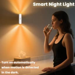 Motion Sensor Night Light 7-Color LED Toilet Night Light Bedroom Living Room Corridor Double-Headed Wireless Wall Lamp Magnetic