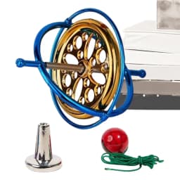 Metal Turn Over Top Set Metal Hallow Design Turn Over Balance Toy Gold Desktop Gyro Toy Decorative Attractive Science Gear
