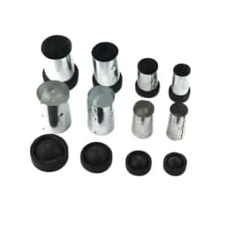 10 Pieces Aluminum Shell Casting Flask with 1 Rubber Sprue Base 20/25/30/35mm Plaster Mold Processing Tools for Jewelry Making