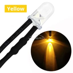 10Pcs 3mm 5mm Round LED 12V 20cm Pre Wired White Blue Yellow Diode Lamps DIY Billboard Decoration Lights Emitting Diodes Bulbs