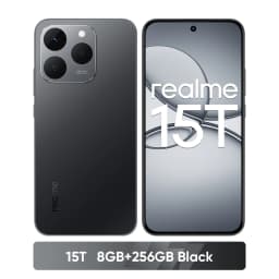 realme 15T 5G Smartphone NFC Dimensity 6400 Max Chipset Dual 50MP Cameras 6.57" 120Hz AMOLED Display 7000mAh Battery 60W Charge
