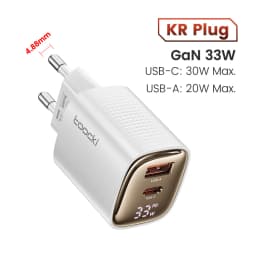 Toocki 33W GaN USB C Charger Digital Display Fast Charging Type C Charger for iPhone 15 14 13 12 Samsung Galaxy S23 S22 Xiaomi