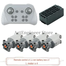 1000mAh 8 Way Remote Programmable APP Control Kit Rechargeable Battery Box Power Functions Motor Building Blocks Set Car Modify