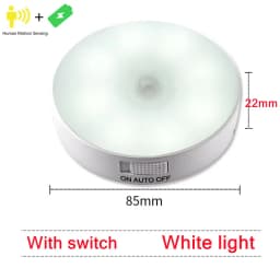 8LEDs LED Human Body Induction Night Light USB Charging Smart Sensor Lamp Bedside Bedroom Home Corridor Lighting Mini Wall Lamp