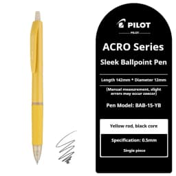 Pilot Acroball Ultra-Smooth Retractable Ballpoint Pen,Premium Hybrid Ink 0.5/0.7mm for Office&BusinessMinimalist Japanese Design