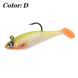1PCS Silicone Soft Bait 75mm/9.5g Swim Tail Jigging Wobblers Fishing Lure Artificial Spoon Rubber Baits Sea Bass Pike Tackle