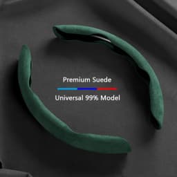 Suede Universal 38CM Car Steering Wheel Booster Cover Non-Slip Auto Interior Steer Protector Decoration Accessories-Brown